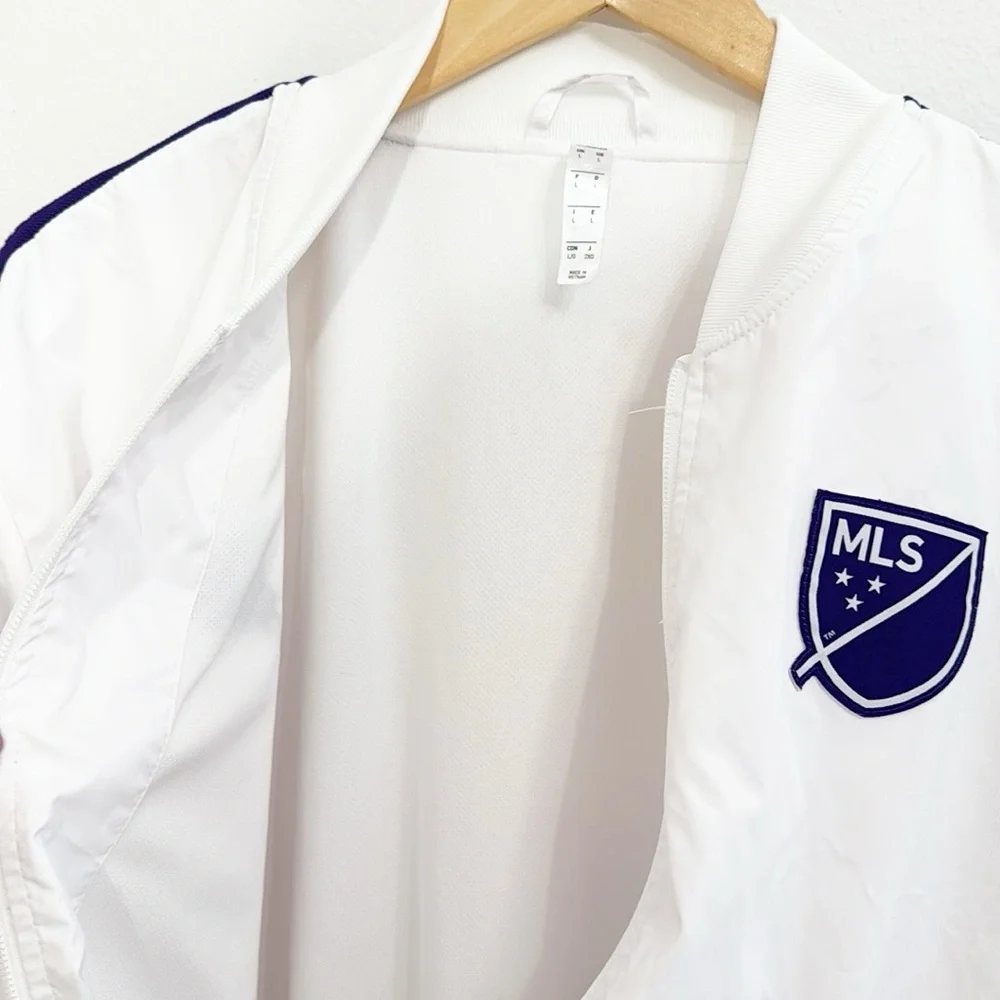 ADIDAS MLS Jacket All Star Game Full Zip Front, Zipper Pockets Like New! Size L - Picture 6 of 8